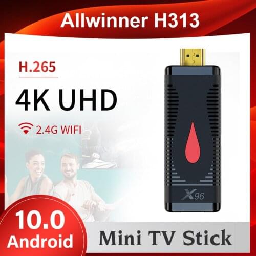 4K X96S400 Android 10.0 Smart TV Box Allwinner H313 Quad Core 2.4G WiFi Media Player 2GB 16GB Set Top Box X96 S400 TV Stick