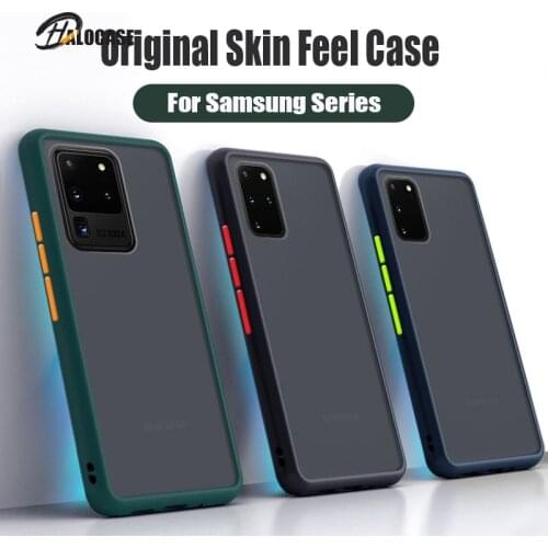 Shockproof Silicone Bumper Phone Case For Samsung Galaxy Note S21 20FE 10 9 8 Plus Lite Ultra M51 A72 A52 Clear Matte Hard Cover