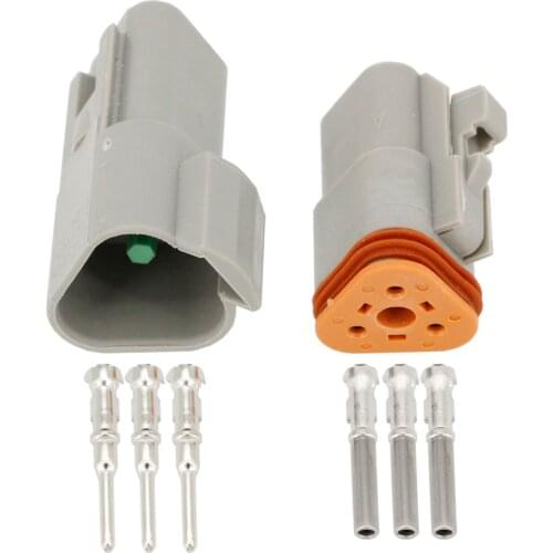 DT04-3P/DT06-3S Connectors 3 Pin Automobile waterproof wire electrical male female connector plug 22-16AWG DJ3031Y-1.6