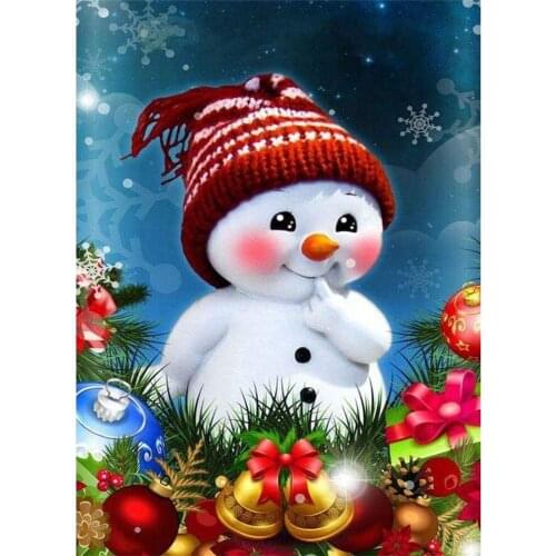 Christmas Snowman Printed 11CT Cross-Stitch Embroidery Complete Kit DMC Threads Knitting Handicraft Sewing Handiwork Decor