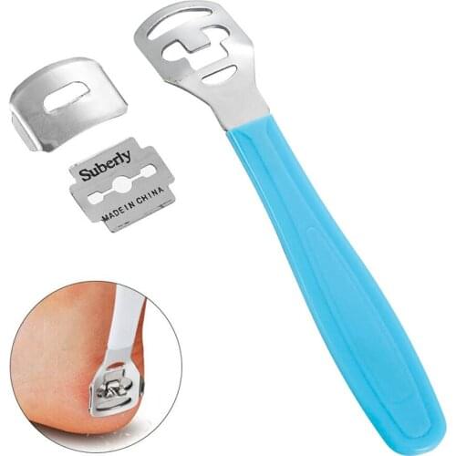 Random Colour Professional Foot Stainless Steel Planer Plastic Handle Calluses Dead Skin Portable Feet Care Tools Pedicure