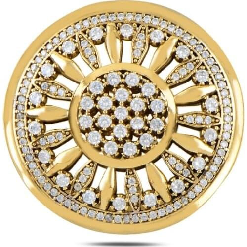 Silver 925 Sterling Zircon Cubic Zirconia Authentic Brooch