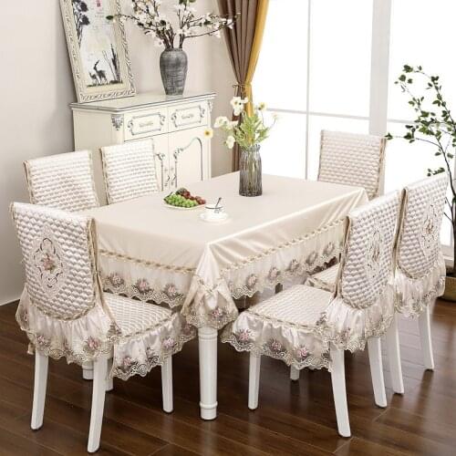 Blue dining chair suit chair cover chair cushion back table cloth dining table cloth tablecloth rectangular