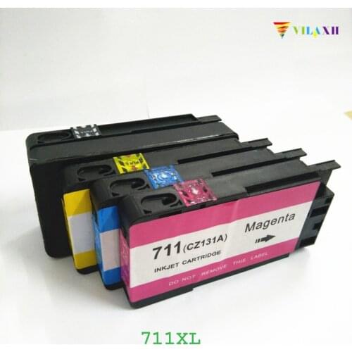 Vilaxh 711 Compatible Ink Cartridge Replacement for HP 711 XL 711xl for Designjet T120 T520 Printer With Chip cz133a printer