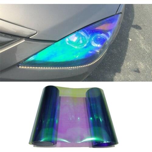 Vinyl Tint Fog light film Auto Car Chameleon Light Blue Taillight Removable