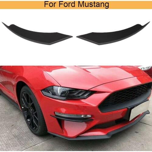 Car Exterior Front Fog Light Lamp Eyelid For Ford Mustang 2018 - 2020 2pcs Car Light Eyebrow Strips Trim Styling Mouldings ABS