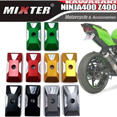 Motorcycle Rear Fork Spindle Chain Adjuster Blocks Decorative Guard Cover For KAWASAKI NINJA400 2018-2021 Z400 Z-400 '19-'21