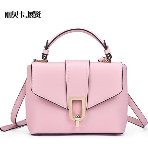 2021 New Korean Fashion Womens Bag Single Shoulder Messenger Bag Ins Portable Genuine Leather Womens Bag One Red Envelope