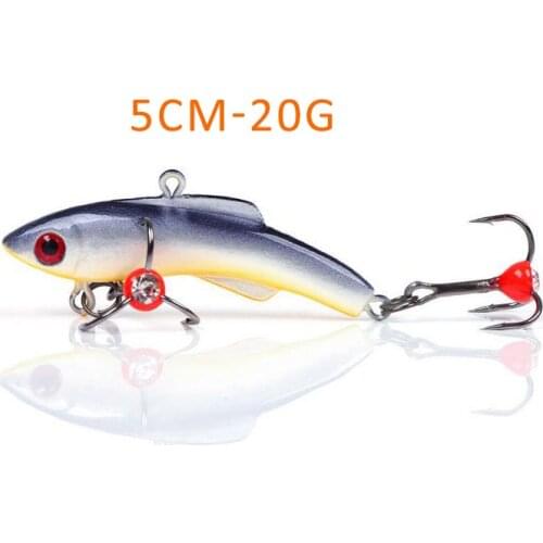 1PC 50mm/20g Ice Fishing Lures With 2 Treble Hooks Artificial Fishing Hard Bait воблеры для рыбалки iscas artificiais for pesca