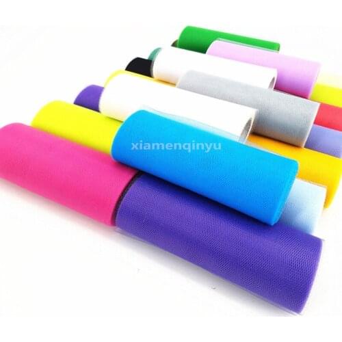 15cm*22m Tulle Roll Spool Organza Fabric Tutu Birthday Party Wedding Baby Shower party decoration pink white Red 5z
