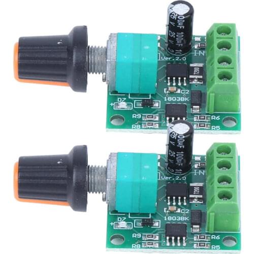 2pcs Motor Speed Regulator 1.8V 3V 5V 6V 12V2A PWM DC Motor Speed Controller 1803BK Low Voltage Control Switch