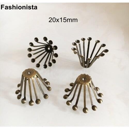 50 pcs -Big Stamen 20x15mm Gold / Silver / Bronze Metal Long Filigree Flower Stamen,Handmade Jewelry Crafts Supplies -F