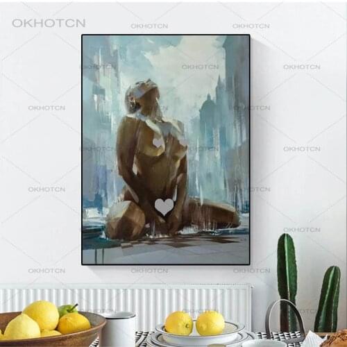 Abstract Sexy Nude Shower Women Modern Posters and Prints Wall Art Canvas Painting Pictures for Living Room Home Decoration