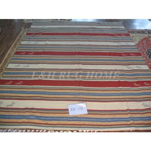 Free shipping 8'X10' kilim carpets,hand knotted carpets kilim rug 100% New Zealand wool, Pakistan Turkey style rug