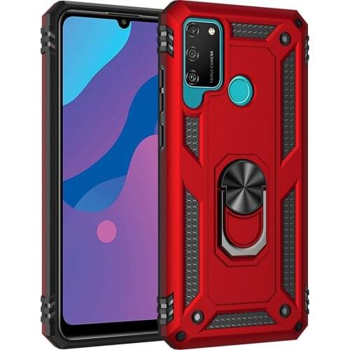 Armor Shockproof Case for Huawei Y6P Impact Bumper Huawei Y6P 2020 Military Protective Magnet Car Holder Ring Case Cover