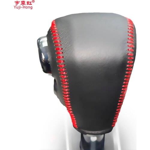 Yuji-Hong Car Gear Covers Case for Honda CRV 2012-2016 Automatic Shift Collars CR-V Genuine Leather Hand-stitched Cover