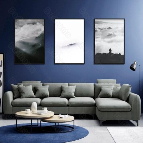 Living Room Decoration Painting New Chinese Style Sofa Background Wall Painting Study Tea Room Chinese Style Landscape Mural