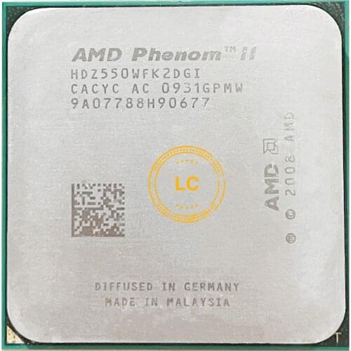 AMD Phenom II X2 550 3.1 GHz Dual-Core CPU Processor HDZ550WFK2DGI/HDX550WFK2DGM Socket AM3
