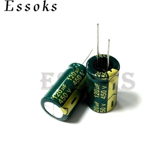 2pcs Electrolytic Capacitor 450V120UF 450V 120UF 18X30 mm High Frequency Low ESR Aluminum Capacitors