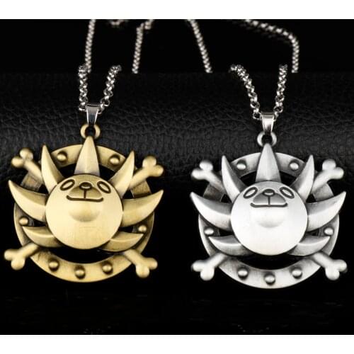 HANCHANG Cartoon Anime One Piece Jewelry Thousand Sunny Necklace Cute Pendants Necklaces for Unisex Accessories Collier