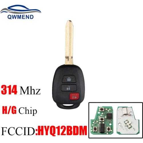 HYQ12BDM Smart Car Key for Toyota 314.4Mhz H/G Chip Car Remote Key for Toyota Rav4 2013-2015 For Toyota Prius C V 2012-2016