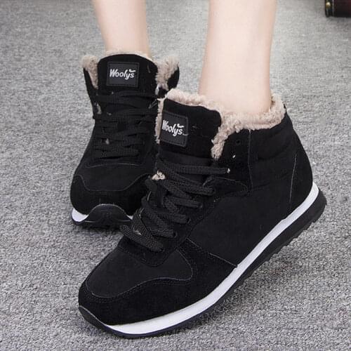 Classic Winter Sneakers Women 2021 Couple Winter Shoes Women Warm Fur Zapatillas Mujer Sports Vulcanized Shoes Casual Female