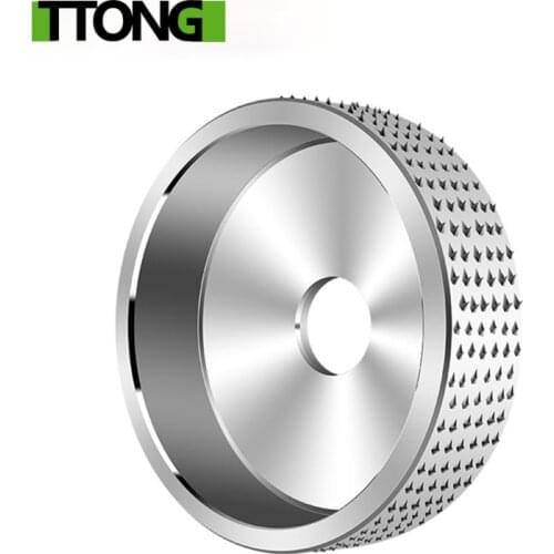 Round Wood Angle Grinding Wheel Sanding Carving Rotary Tool Abrasive Disc for Angle Grinder Tungsten Carbide 16mm Bore