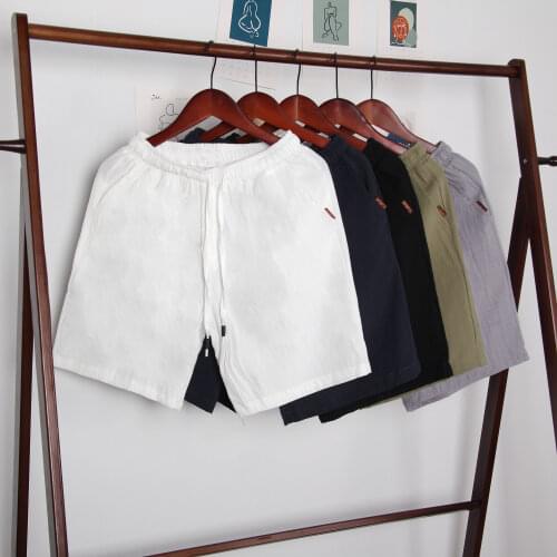 2020 Summer Mens Casual Loose Cropped Trousers Sports Shorts Loose Knit Straight Casual Pants Cotton Shorts Five Pants New