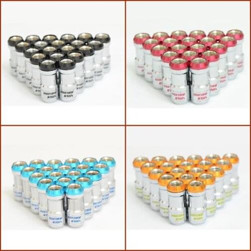 20 pcs/set Volk Racing Formula Nuts Set Volk Racing Nuts With Lock Lug Nuts M12 x 1.5 4 Colors Steel Lug Nuts, MC10023