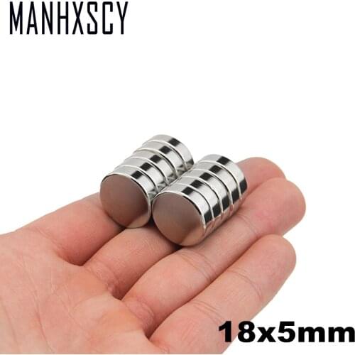 50pcs Neodymium N35 Dia 18mm X 5mm Strong Magnets Tiny Disc NdFeB Rare Earth For Crafts Models Fridge Sticking magnet 18x5mm