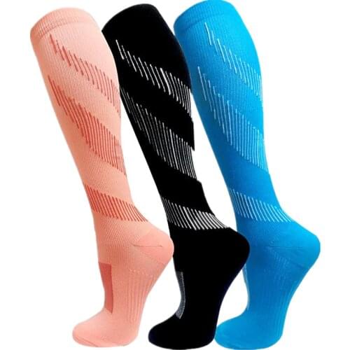 Unisex Socks Compression Stockings Pressure Varicose Vein Stocking Knee High Leg Support Stretch Pressure Circulation