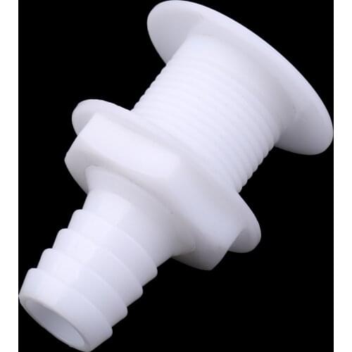Durable Plastic Thru-Hull Bilge Pump and Aerator Fitting for 1' Hose - Kayay Canoe Marine/Boat Fishing Inflatable Boat Accessory