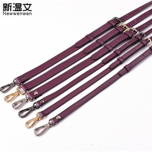 Detachable Replacement Women Girls PU Leather Bag Purple Strap Belt Shoulder Bag Accessories Belts Long Handbag 130*1.2cm JD34