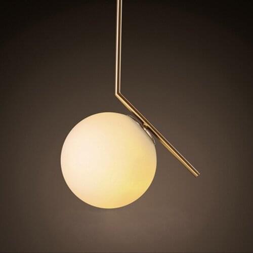 Scandinavian post-modern minimalist living room dining room pendant lamp bar creative personality crescent light pendant lights