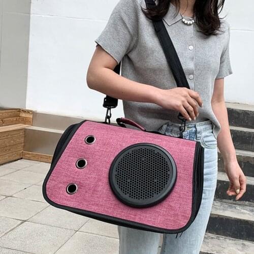 Foldable Pet Back Bag Cat Back Bag Mesh Breathable Small Dog Cat Messenger Bag Travel Goods Cat and Dog Bag