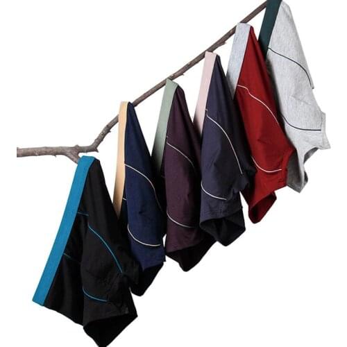 6ps/Pack 9XL Big Size Male Underwear Breathable Boxershorts Men Underpants Brand Man Boxer Underwear Solid Cotton Mens underware