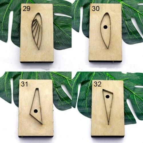Japan Steel Blade Rule Die Cut Steel Punch Diamond Wings Eardrops Cutting Mold Wood Dies for Leather Cutter for Leather Crafts