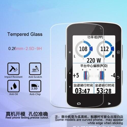 2 pcs Premium Tempered Glass Screen Protector for Garmin Edge 1000/1030/520/530/820/830 /130/520 plus Protective Film