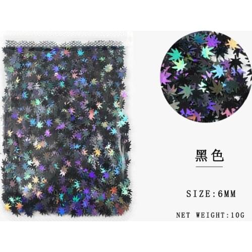 1 Bag Maple Leaf Nail Art Sequins Glitter Micro Laser Colorful Holographics 3D Silver Gold Nail Sequins Decoration Design Autumn