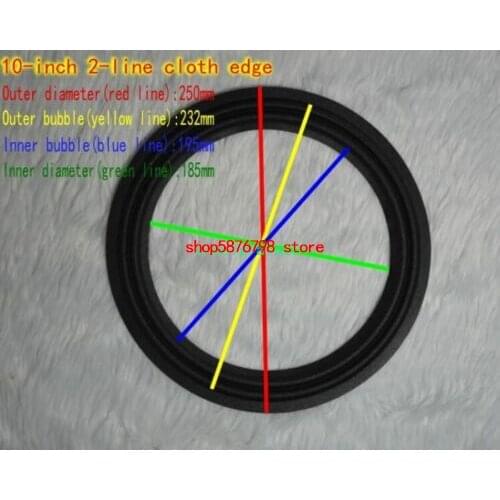 1pcs 10" inch 2/4-Line Selvage Speaker Cloth edge Audio surround Repair Parts