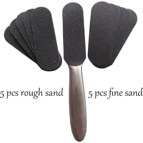 1Pcs Pedicure Rasp, Stainless Steel Foot File Callus Remover+10Pcs Replacement pads