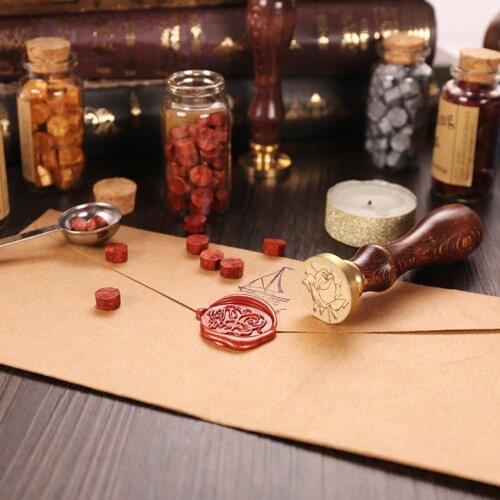 100pcs/bag Vintage Wax Seal Stamp Tablet Pill Beads Granular Grain for Envelope Wedding Ancient Sealing Wax
