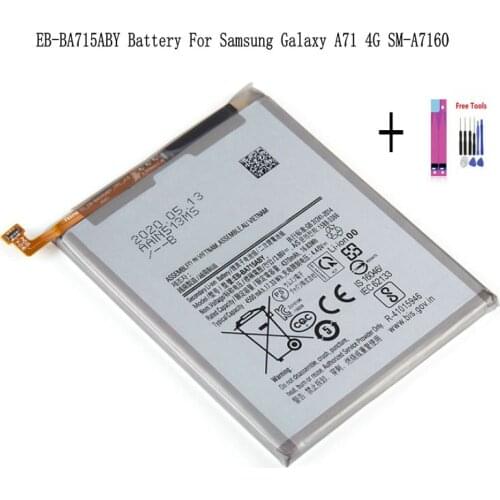 1x New 4500mAh /17.33Wh EB-BA715ABY Repalcement Battery For Samsung Galaxy A71 4G (Not For 5G) SM-A7160 Batteries + Repair Tools