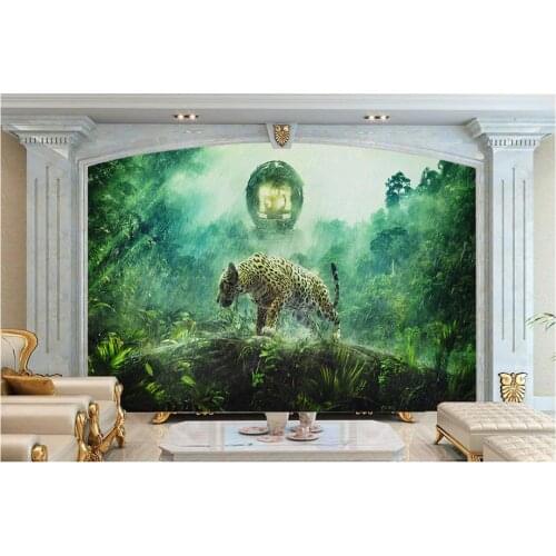 3d photo wallpaper custom 3d murals wallpaper mural Animals wall king of the jungle wall decor 3d living room wallpaper