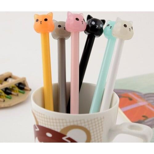 40PCS New Bear Neutral Pen Candy ColorEd Water Pen Signature Pen 0.5mm Personality Creative Cute Jelly Color Pen Stationary