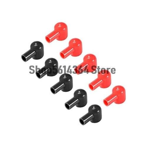 Battery Terminal Insulating Rubber Covers 20x10mm Red Black 5Pairs