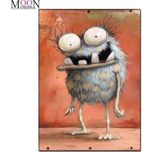 Diy Diamond Painting Animal Monster Embroidery Cross Stitch Mosaic Full Square Round Drill Rhinestone Home Decoration Needlework