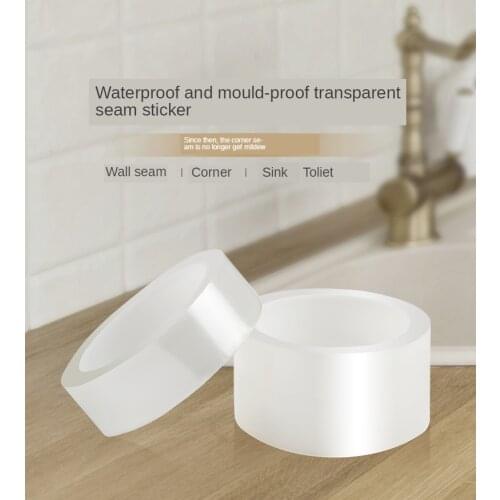Bathroom Shower Sink Bath Sealing Strip Tape White PVC Self adhesive Waterproof Wall Sticker for Bathroom Kitchen