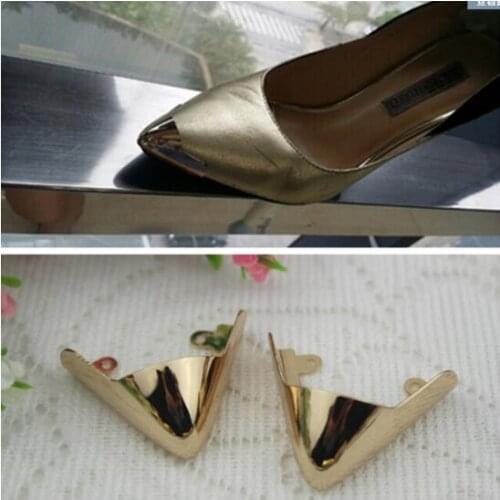 Free shipping (6 PCS/lot) pointy shoes protection shoes repair broken toe head metal cover repair parts