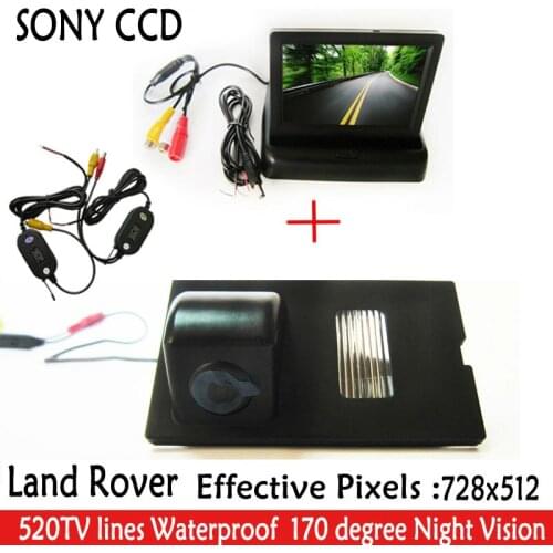 Wireless Parking With 4.3" Car Rearview Mirror Monitor+Car RearView Camera for Land Rover Discovery Range Rover Sport Freelander